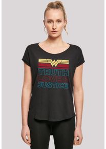 F4NT4STIC Damen T-Shirt "DC Comics Wonder Woman 84 Truth Love And Justice'", schwarz, casual, Gr. S, Obermaterial: 100% Baumwolle, Shirts, Print