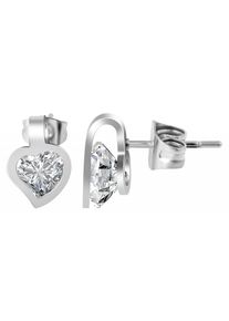 Adelia´s ADELIA ́S Damen Paar Ohrhänger, Damen, Edelstahl, silber, Edelstahl, Ohrringe