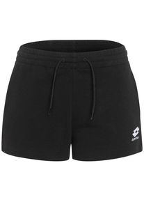 Lotto Damen Sweatshorts, schwarz, sportlich, Gr. S, unifarben, 80% Baumwolle, 20% Polyester, Hosen, - mit praktischem Kordelzug