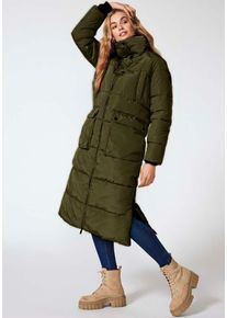 Only Damen Steppmantel "ONLNORA X-LONG PUFFER CC OTW", grün, modisch, Gr. S, unifarben, Steppware, Obermaterial: 100% Polyester, Mäntel