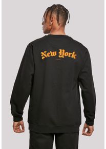 F4NT4STIC Herren Kapuzenpullover "New York Orange CREW", schwarz, casual, Gr. XL, Obermaterial: 50% Baumwolle, 50% Polyester, Pullover, Print