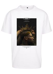 Herren Kurzarmshirt "Upscale by Mister Tee Herren Kid from Akron Oversize Tee", weiß, casual, Gr. XXL, UPSCALE BY MISTER TEE, unifarben, 100%