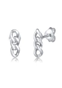 Elli Damen Paar Ohrstecker "Hänger Panzerkette Trend Blogger Cool 925 Silber", OneSize, ohne Stein, Silber 925 (Sterlingsilber), silber, Silber 925