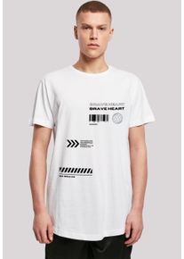 F4NT4STIC Herren T-Shirt "Brave Heart LONG TEE", weiß, casual, Gr. XXL, Obermaterial: 100% Baumwolle, Shirts, Print