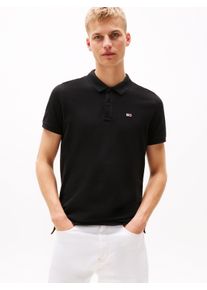 Tommy Jeans Herren Poloshirt "TJM SLIM PLACKET POLO EXT", schwarz, casual, Gr. XXL, Piquu00e9, Obermaterial: 100% Baumwolle, Shirts
