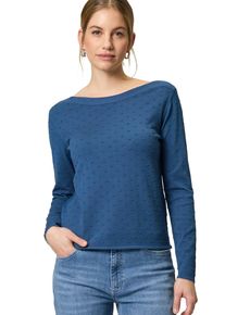 Zero Damen Strickpullover "Zero Pullover mit Punktstickerei", blau, casual, Gr. 38, clean, Strick, Obermaterial: 72% Viskose, 28% Polyester.