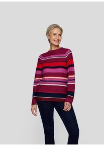 Rabe Damen Strickpullover "Pullover", pink, feminin, Gr. 50, gestreift, 50%Baumwolle 50%Polyacryl, Pullover