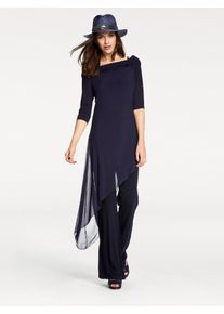 Heine Damen Overall, blau, Gr. 36, unifarben, 95% Polyester, 5% Elasthan, Netzmaterial:100% Polyamid, Overalls