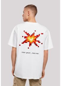 F4NT4STIC Herren T-Shirt "SIlvester Party Happy People Only", weiß, casual, Gr. 5XL, Obermaterial: 100% Baumwolle, Shirts, Print