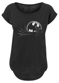 F4NT4STIC Herren Kurzarmshirt "F4NT4STIC Damen Batman Spot with Ladies Long Slub Tee", schwarz, casual, Gr. M, unifarben, 100% Baumwolle, Shirts