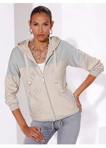 CRÉATION L CREATION L Damen Shirtjacke "Modal-Mix-Shirtjacke", beige, Gr. 38, unifarben, gemustert, 50% Modal, 44% Polyester, 6% Elasthan, Einsatz:4% Elasthan,