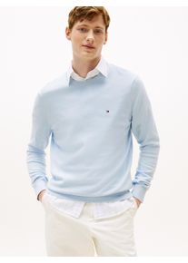 Tommy Hilfiger Herren Rundhalspullover "ESSENTIAL COTTON CREW NECK", blau, casual, Gr. XL, Strick, Obermaterial: 100% Baumwolle, Pullover