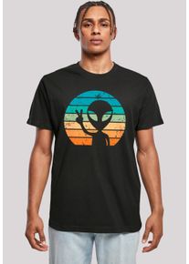 F4NT4STIC Herren T-Shirt "Alien Piece Sonnenuntergang", schwarz, casual, Gr. XXL, Obermaterial: 100% Baumwolle, Shirts, Premium Qualität