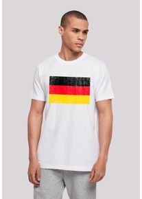 F4NT4STIC Herren T-Shirt "Deutschland Flagge Germany distressed", weiß, casual, Gr. M, Obermaterial: 100% Baumwolle, Shirts, Print