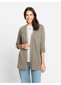 Inspirationen Damen Shirtjacke "Shirtjacke", braun, Gr. 36, unifarben, 100% Baumwolle, Shirts