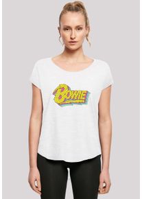 F4NT4STIC Damen T-Shirt "David Bowie Moonlight 90s Logo", weiß, casual, Gr. XXL, Obermaterial: 100% Baumwolle, Shirts, Print