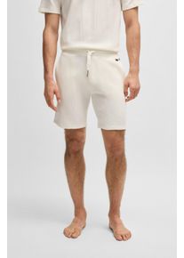 BOSS Herren Sweatshorts "Sweatshorts Structure Sho", Gr. XXL, weiß, Sweatware, Obermaterial: 60% Baumwolle, 40% Polyester, unifarben, casual, Hosen,
