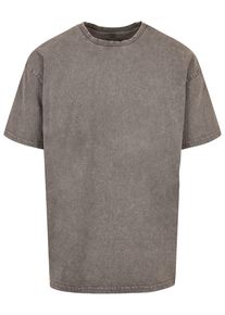Merchcode Herren T-Shirt "Merchcode Herren Break The Rules 2 Acid Washed Oversize Tee", grau, casual, Gr. L, bedruckt, 100% Baumwolle, Shirts