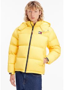 Tommy Jeans Herren Steppjacke "TJM ALASKA PUFFER", gelb, casual, Gr. L, unifarben, Web, Obermaterial: 100% Polyester, Jacken, mit Markenlabel