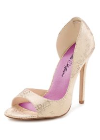Damen High-Heel-Sandalette "Peeptoe Pumps mit hohem Absatz", LASCANA Belle Affaire, Gr. 36, gold, Obermaterial: 100% Polyurethan. Futter: 100%