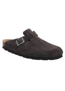 Rohde Herren Clog "GRADO", Gr. 41, grau, Veloursleder, Basic, Schuhe, Sommerschuh, Hausschuh, Schlappen mit verstellbarem Riemchen