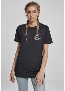 MisterTee Herren Kurzarmshirt "MisterTee Damen Ladies Exhale Tee", blau, casual, Gr. XS, unifarben, 100% Baumwolle, Shirts