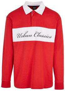 Urban Classics Herren Longsleeve "Urban Classics Herren Oversized Rugby Longsleeve", grau, klassisch, Gr. L, unifarben, 100% Baumwolle, Shirts