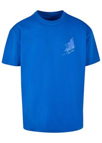 Merchcode Herren T-Shirt "Merchcode Herren Fly High Heavy Oversize Tee", blau, casual, Gr. L, bedruckt, 100% Baumwolle, Shirts