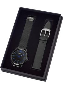 Lotus Herren Quarzuhr, schwarz, Armbanduhren, Armbanduhr, Herrenuhr, Geschenkidee, Edelstahlarmband