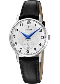 Festina Damen Quarzuhr "Retro", schwarz, Armbanduhren, Armbanduhr, Damenuhr, Lederarmband, Ø 29 mm