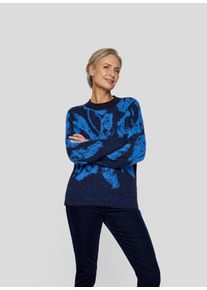 Rabe Damen Strickpullover "Pullover", blau, feminin, Gr. 46, gemustert, 66%Polyamid 29%Polyester 5%Wolle, Pullover