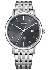 Citizen Herren Quarzuhr, silber, Armbanduhren, Armbanduhr, Herrenuhr, Edelstahlarmband, Datum