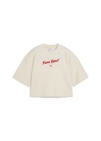 Puma Damen T-Shirt "PREMIUM ESS Oversized-T-Shirt mit Grafik Damen", weiß, Gr. XS, clean, 100% Baumwolle, Shirts