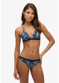 Superdry Damen Bikini-Hose "PRINT CLASSIC BIKINI BOTTOM"navy leaf paisley, casual, Gr. XL, bedruckt, Obermaterial: 82% Polyester, 18% Elasthan,