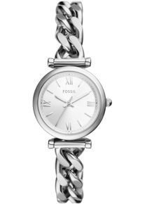 Fossil Damen Quarzuhr "CARLIE MINI", silber, Armbanduhren, Armbanduhr, Damenuhr, Edelstahlarmband