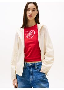 Tommy Jeans Damen Windbreaker "TJW OUTDOOR SHELL JACKET", beige, casual, Gr. S, unifarben, Web, Obermaterial: 100% Polyamid, Jacken