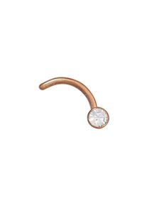 Jobo Damen Nasenpiercing, rosa, Edelstahl, Piercings, Edelstahl roségoldfarben mit Zirkonia