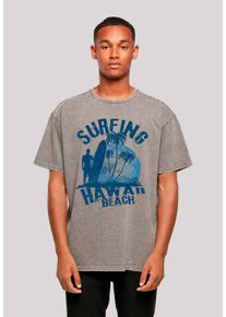 F4NT4STIC Herren T-Shirt "Hawaii Surf Beach Summer", grau, casual, Gr. XS, Obermaterial: 100% Baumwolle, Shirts, Premium Qualität
