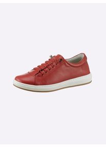 Andrea Conti Damen Sneaker, Gr. 38, rot, Leder, Rindsleder, Glattleder, modisch, Schuhe