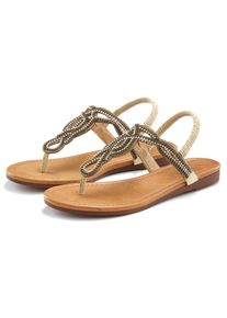 Lascana Damen Zehentrenner, Gr. 43, beige, Obermaterial: 100% Textilmaterial. Futter: 100% Lederimitat. Decksohle: 100% Lederimitat. Laufsohle: 100%