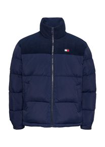 Tommy Jeans Herren Steppjacke "TJM CORD MIX ALASKA PUFFER", blau, casual, Gr. XL, Web, Obermaterial: 100% Polyamid, Jacken, mit Cord-Einsätze auf