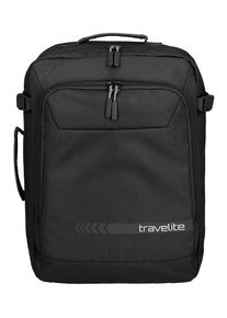 Travelite Freizeitrucksack "KICK OFF Rucksack/Bordgepäck", schwarz, Polyester, unifarben, Basic, Rucksäcke, Reiserucksack Streetpack Kabinengepäck