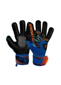 Reusch Kinder Torwarthandschuhe "Attrakt Infinity NC Junior", blau, sportlich, Gr. 8, mehrfarbig, 32% Polyester, 27% Elastodien, 3% Polyurethan, 1%