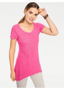 Heine Damen Longshirt "Longshirt", pink, Gr. 48, unifarben, 100% Seide, Shirts