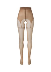 Camano Damen Ouvert-Strumpfhose "Strumpfhose 1er Pack", Gr. M, beige, 90% Polyamid 10% Elasthan, Strumpfhosen