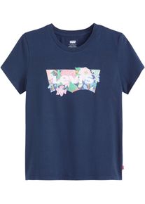 Levi's LEVI'S Damen T-Shirt "LSE THE PERFECT TEE", blau, casual, Gr. XS, bedruckt, Jersey, Obermaterial: 100% Baumwolle, Shirts