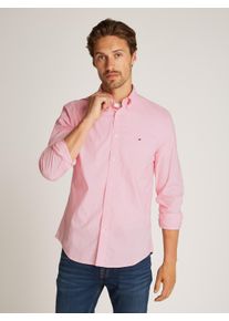 Tommy Hilfiger Herren Businesshemd "FLEX POPLIN SOLID RF SHIRT 1", rosa, klassisch, Gr. XL, unifarben, Popeline, Obermaterial: 100% Baumwolle,
