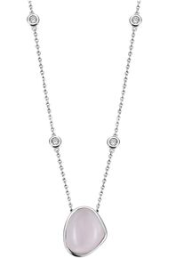 Firetti Damen Kette mit Anhänger "Schmuck Geschenk Silber 925 Halsschmuck Halskette Ankerkette", Silber 925 (Sterlingsilber), L: 50cm B: 1,3mm, weiß,