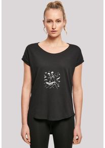 F4NT4STIC Damen T-Shirt "Skelettpaar tanzt mit Band", schwarz, casual, Gr. S, Obermaterial: 100% Baumwolle, Shirts, Premium Qualität
