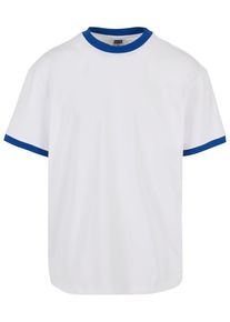 Urban Classics Herren T-Shirt "Urban Classics Herren Oversized Ringer Tee", blau, casual, Gr. XXL, mehrfarbig, 100% Baumwolle, Shirts
